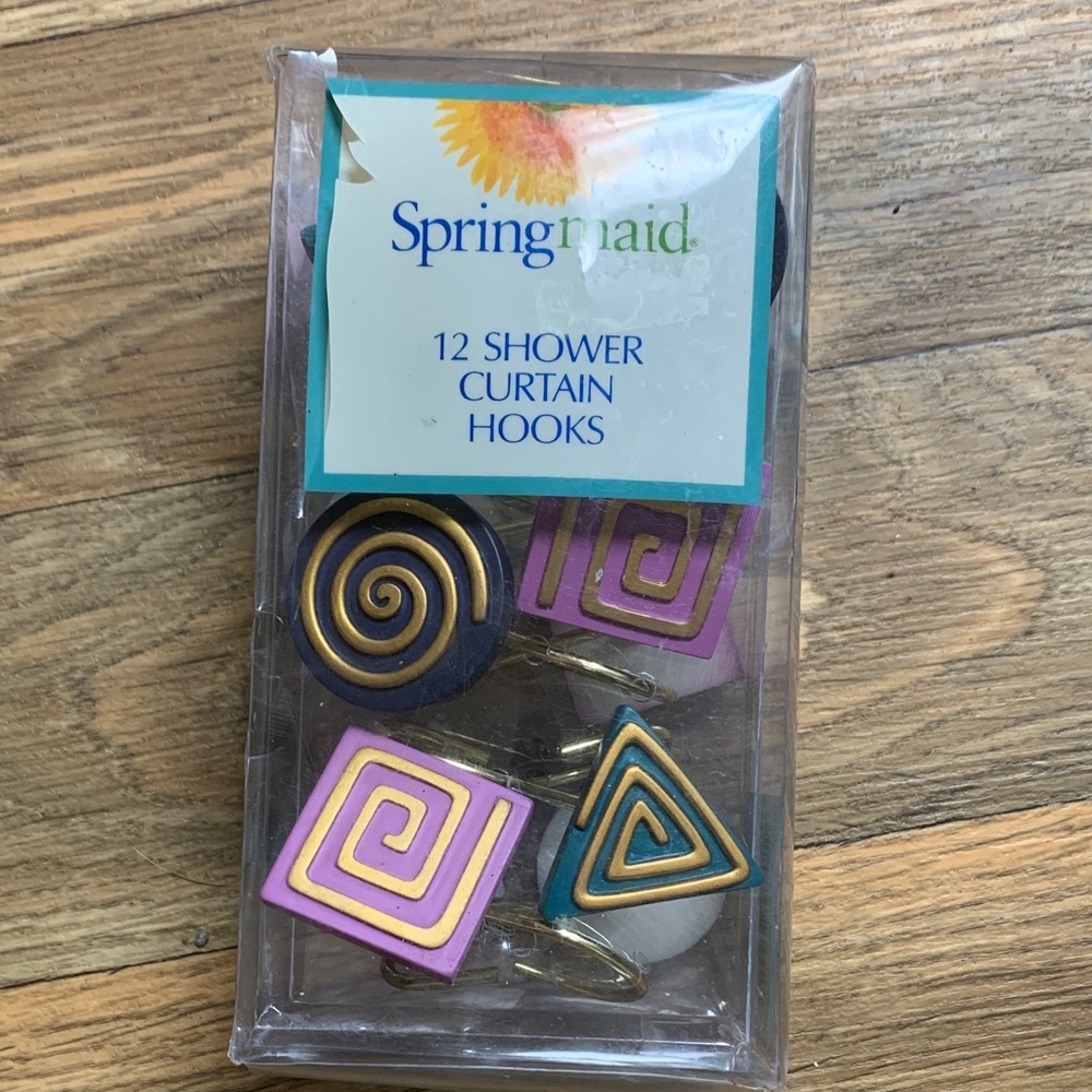 Springmaid Jewel Touch Shower Curtain Hooks - Purple, Gold, Blue